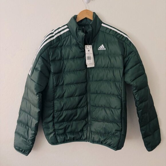 Adidas Essential Down Jacket Hiking Soccer Slim Fit HK4648 Men Size M - NWT - Picture 3 of 11